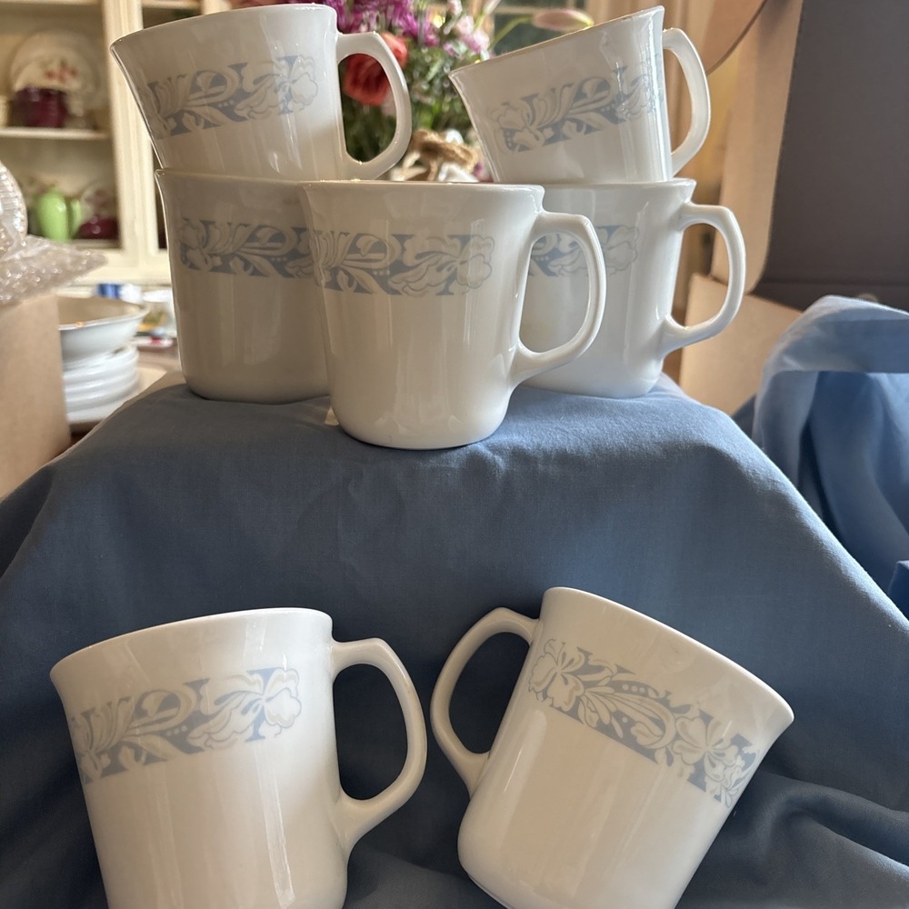 Corning SEA & SAND CUPS x 7 VINTAGE PREOWNED